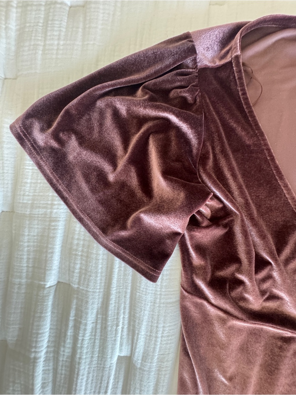 Baltic Born Katelyn Clove Velvet Maxi Wrap Dress Mauve Brown Wedding Guest - Picture 11 of 15